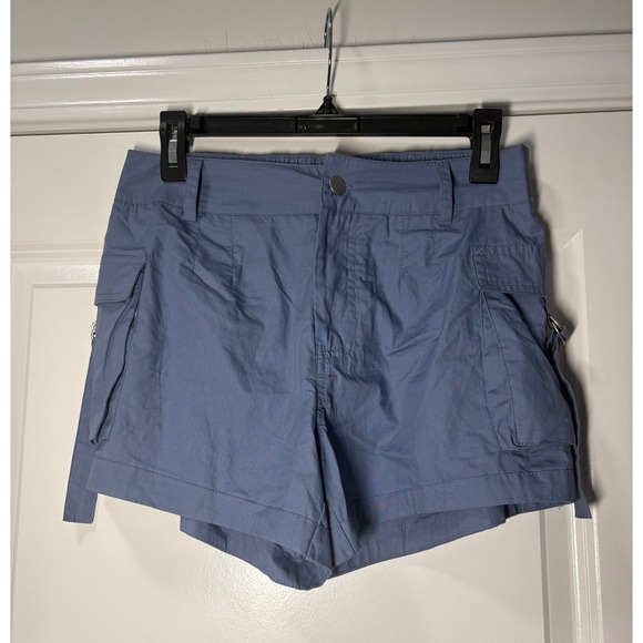 Charlotte Russe Pants - Charlotte Russe Blue Cotton High Waisted Cargo Shorts